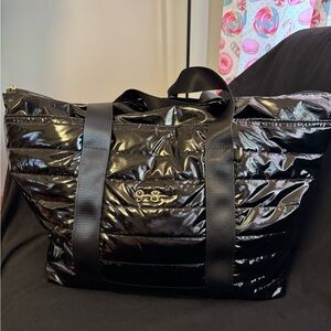 Jessica Simpson Shiny Black Travel Bag